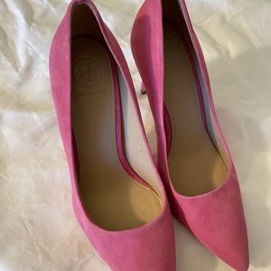 Tory Burch Pink Suede Heels